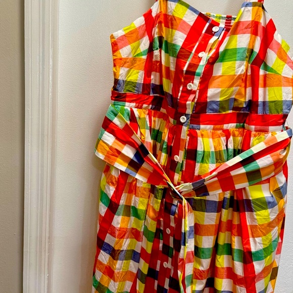Christopher John Rogers Multicolor Checkered Dress - Picture 6 of 10